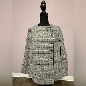 EUC Limited PLAID Cape COAT XS Poncho